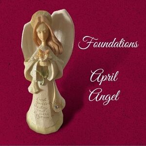 ENESCO Foundations ANGEL FIGURINE by KAREN HAHN 2004 #4001685 April